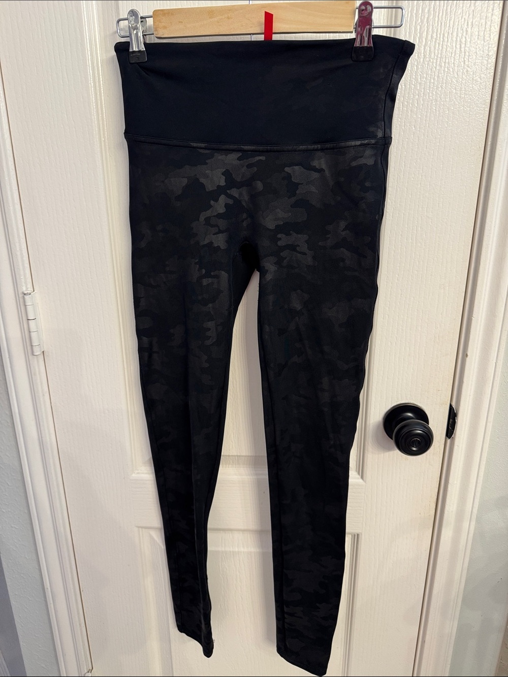 SPANX Black Camo High-Waist Leggings